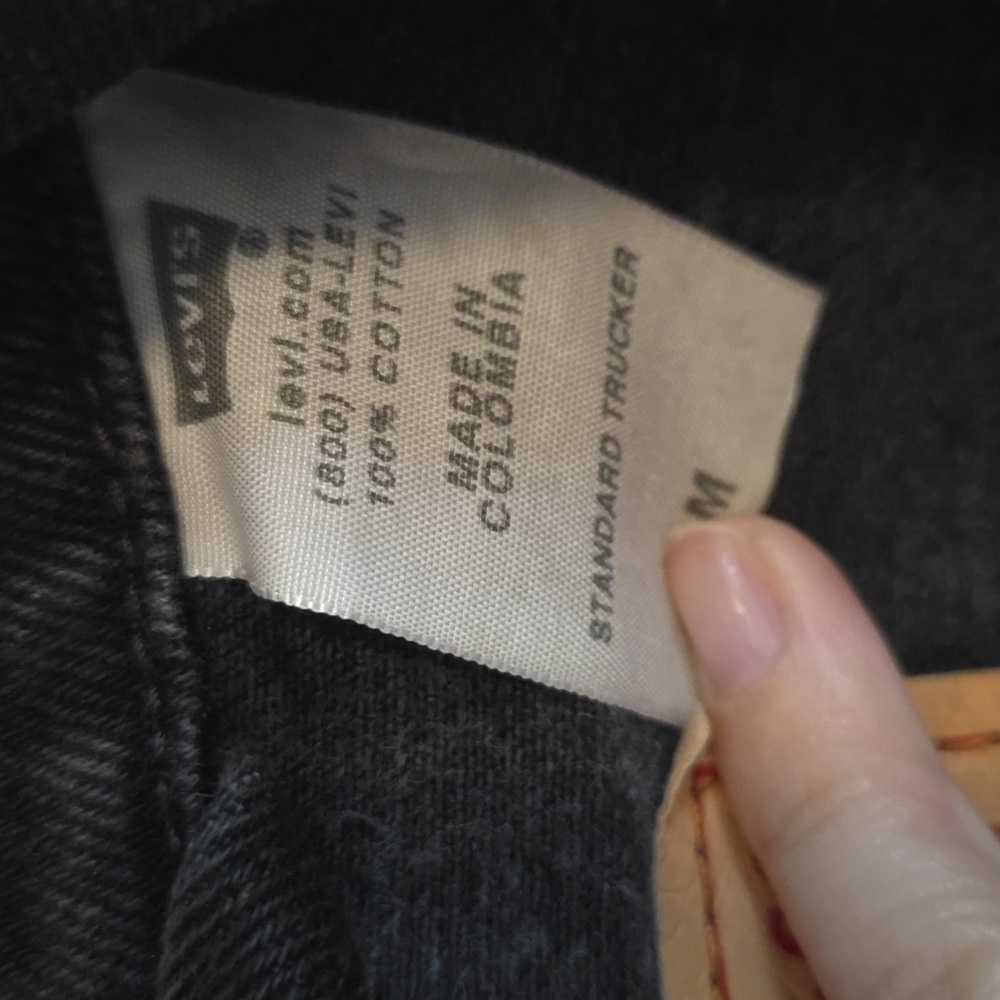 Vintage Levi Strauss & Co 70507 Black Denim Jacket Made In Colombia - Picture 3 of 8